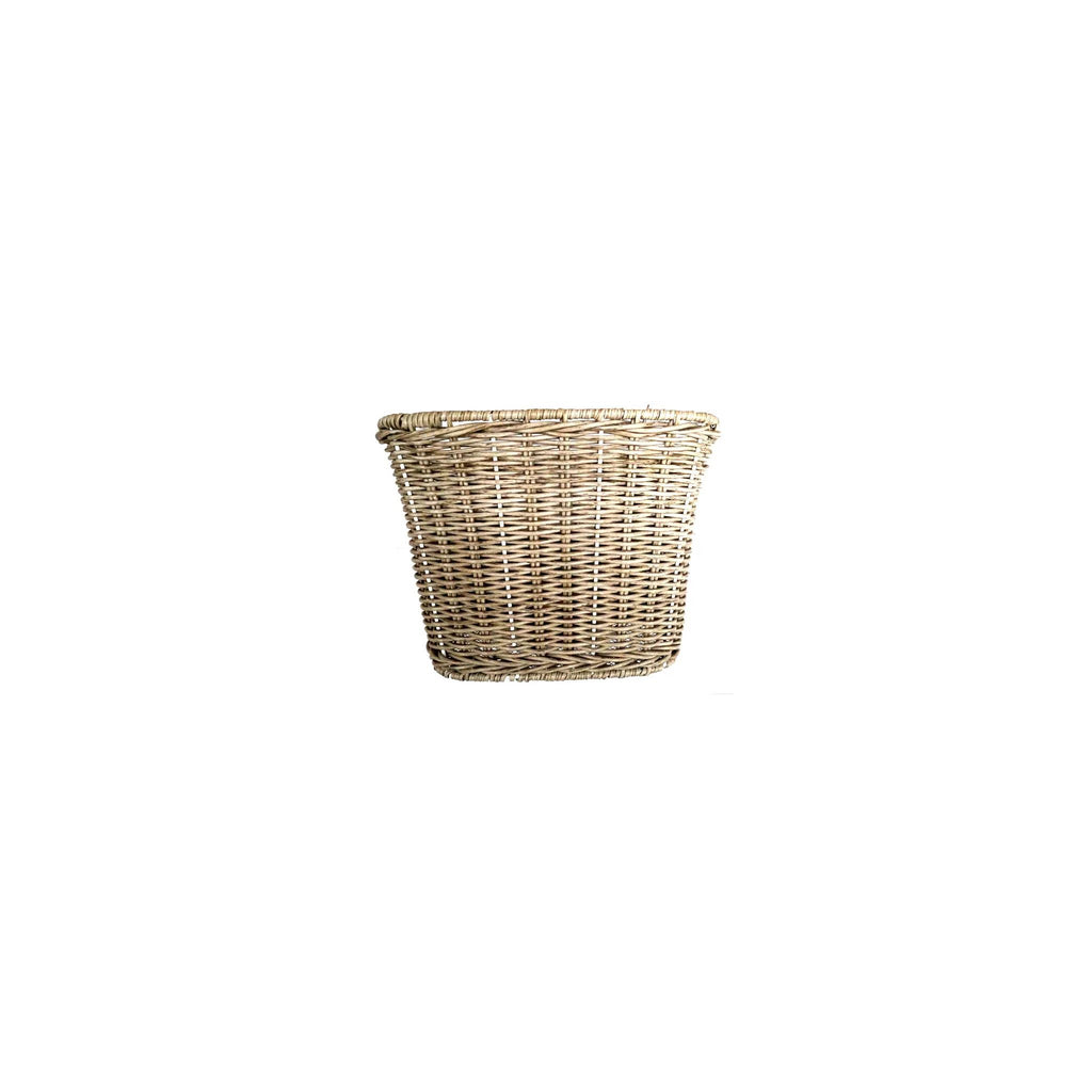 BASKET Q/R PE WIKCER GRAY - 35X26X25CM W/HANDLE